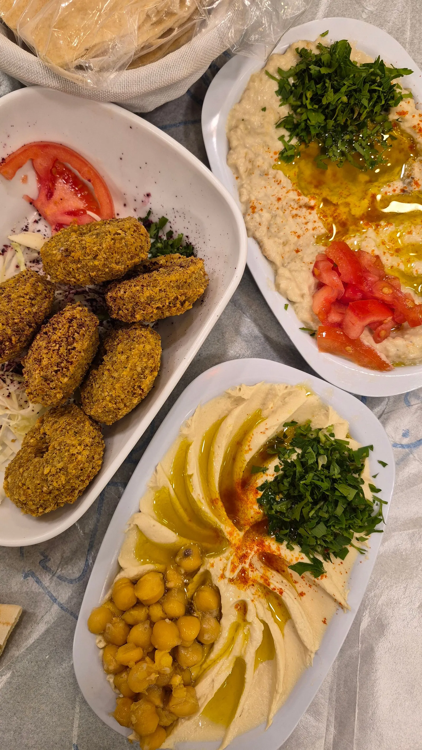 A full mezze spread for sharing
